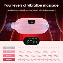 DAMLUX Portable Cordless Heating Pad,Heating Pad for Menstrual Cramps with 5 Heat Levels and 4 Vibration Massage Modes,Electric Fast Heating Belly Wrap Belt for Pain Relieve