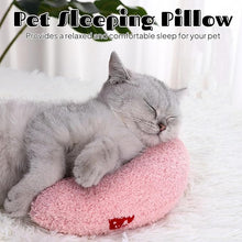 Petchoy Calming Pillow for Cats Kitten Neck Protector Cat Dog Deep Sleep U-Shaped Pillow Pet Sleeping Pillow Soft Headrest Pet Supplies (Blue Pillow)