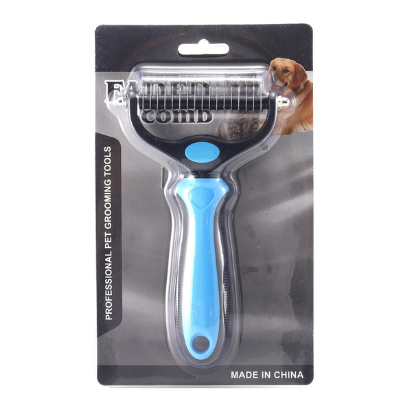 PET CAT DOG STAINLESS STEEL DOUBLE SIDED KNOTTED COMB