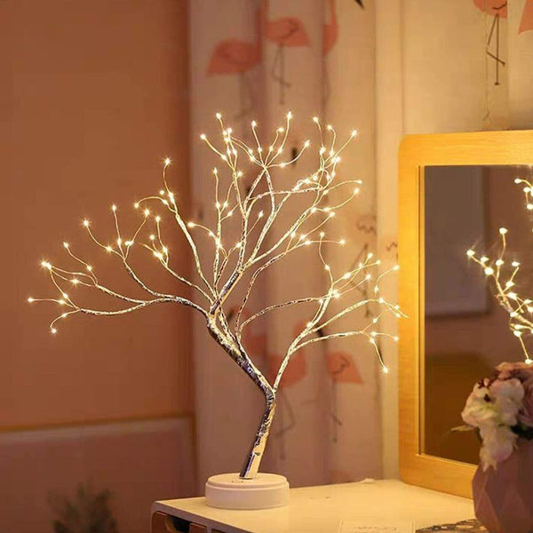 1X Led Bonsai Tree with Timing 20 Inches Fairy Light Spirit Tree Battery or USB